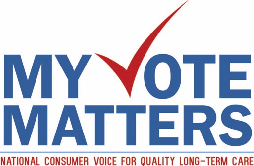 My Vote Matters Logo. National Consumer Voice for Quality Long-Term Care